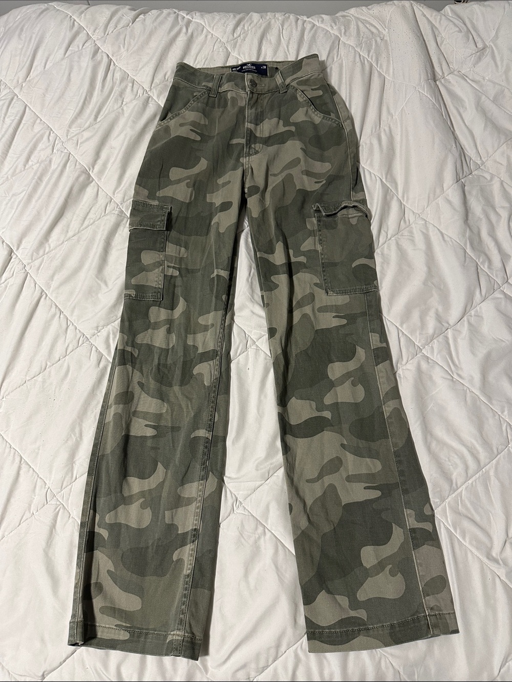 Hollister Olive Camo Cargo Pants